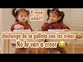 EL MEJOR VÍDEO QUE HE GRABADO 😍 challenge de la galleta con las bebes! No lo van a creer😂