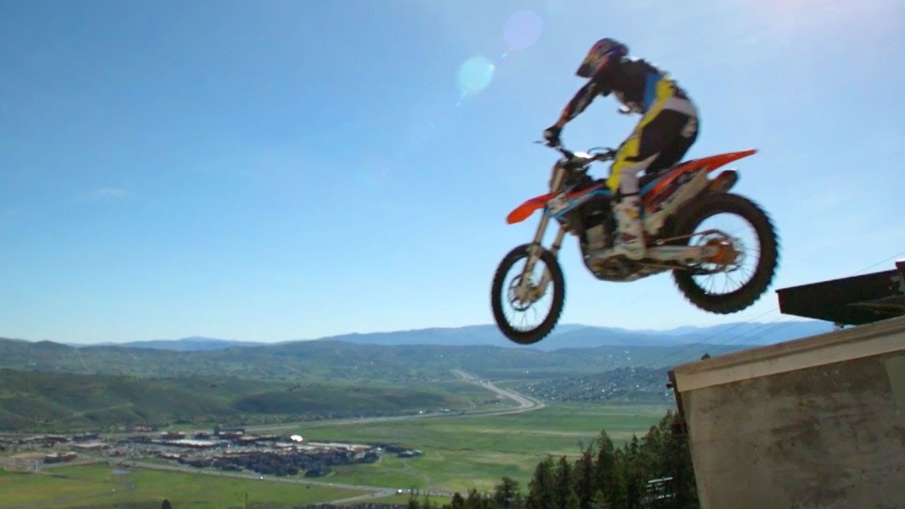 Bts Robbie Maddisons Massive Dirtbike Ski Jump On Any Sunday inside Motorcycle Jumping Ski Jump