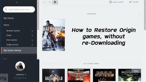How to Restore Origin Game, without re-downloading [Indo sub]