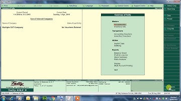 Maintain Multiple GST Tax Units In Tally.ERP9