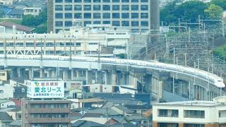 【回送線からJR東海の名古屋車両所に向う】地上100メートルから望む東海道新幹線