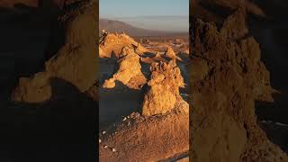 Trona Pinnacles during golden hour. #shortsnature #california #visitcalifornia #drone #dji