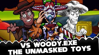 FNF | Vs Woody.EXE - The Unmasked Toys (Toys Story) + (GAME OVER) | Mods/Hard/Gameplay |