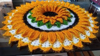 Crochet Sunflower Centerpiece /   Sunflower       Tablemat  1/2  ||  Thalposh