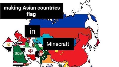 making Asian countries flag in Minecraft part 3 ft Kazakhstan 🇰🇿