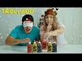 SLIME DE OLHOS VENDADOS DE NATAL COM TROLLAGEM - ESPECIAL DE NATAL BLINDFOLDED SLIME PRANK CHALLENGE