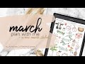 March Plan With Me and March Digital Sticker Release! | March plan with me 2021