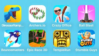 Dinosaur Rampage, Archers.io, Crazy Office, Ball Blast, Bouncemasters, Epic Race 3D, Temple Run screenshot 1