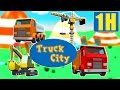 Tractopelle, camion benne, grue, train: Truck City compilation des camions de construction