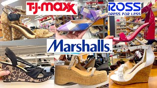 *HUGE* SHOE SHOPPING AT TJ MAXX & MARSHALLS SHOP WITH ME 2024 | HEELS, SANDALS, DESIGNER, NEW FINDS