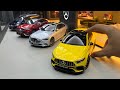 Parking mercedesbenz cars line up at  mercedes showroom  118 scale diecast model cars collection