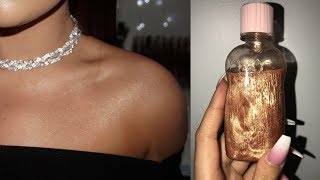 TESTING DIY: Fenty Body Lava Dupe! Baby Oil & Highlighter!