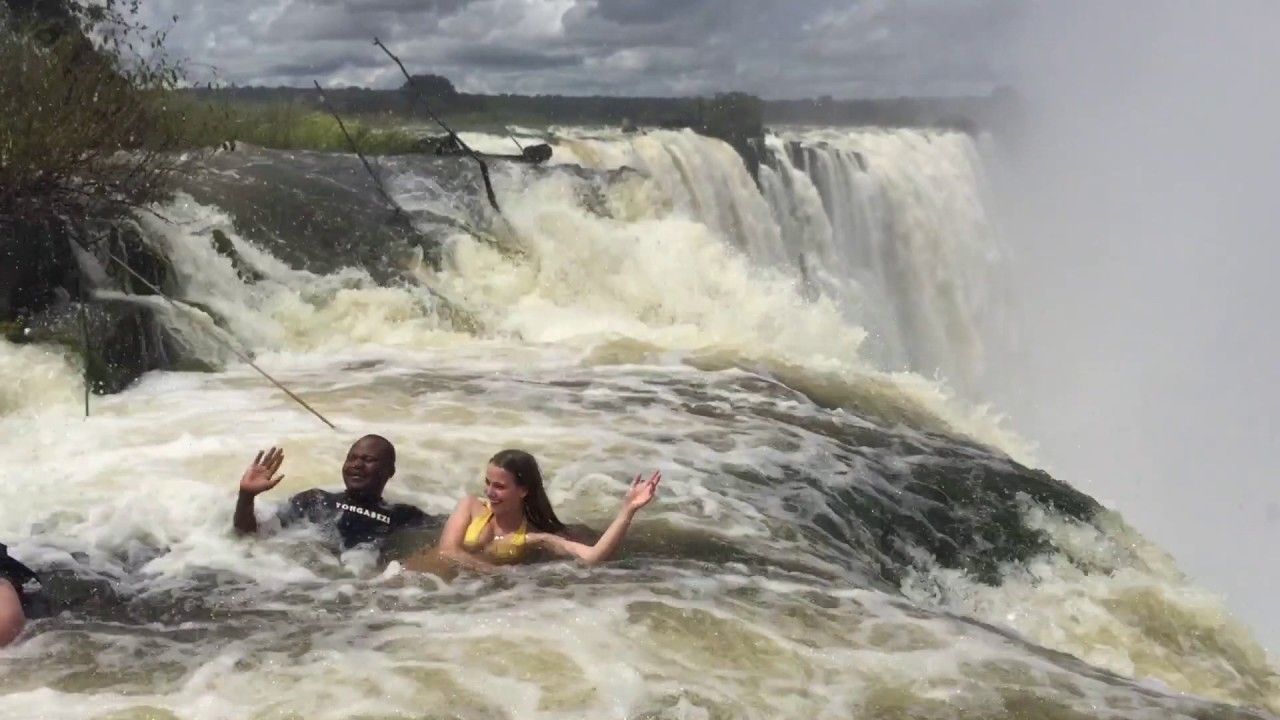 Annie in the Angels Pool at Victoria Falls YouTube