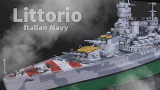 Линкор итальянского флота Littorio 1/700 Построй модель корабля