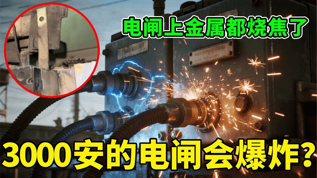 3000安的电闸一合就爆炸，边上的金属都烧黑了，问题根源却很简单？【城阳电工电路】