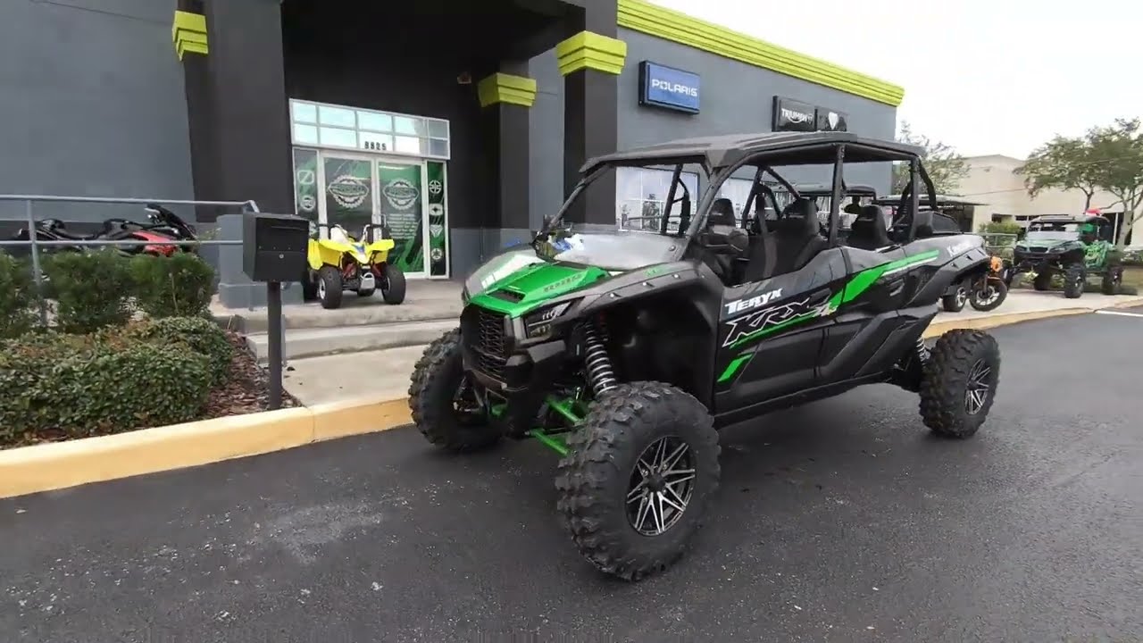 New Candy Lime Green / Super Black 2024 KAWASAKI TERYX KRX4 1000 ES UTV For Sale In Port Richey, FL