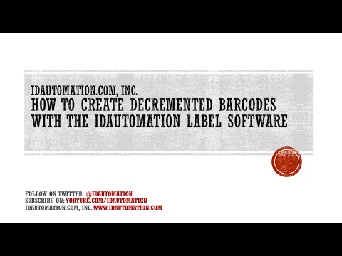How to Create Decremented Barcodes with IDAutomation's #LabelSoftware