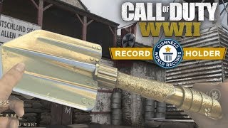 WORLD RECORD! Gun Game Melee Trolling! COD WW2