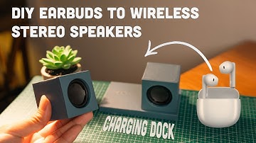 [Satisfying] DIY Bluetooth Stereo Speakers With Dock from Old Earbuds