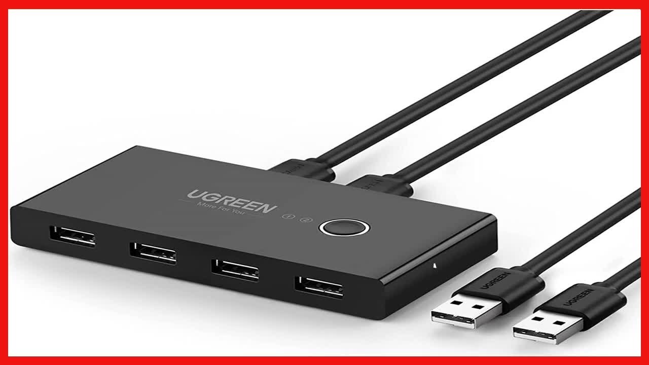 UGREEN USB Switch Selector 2 Computers Sharing 4 USB Devices USB 2.0 ...