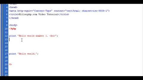 PHP Basics: your first php script part 2