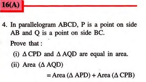 ex 16A q4 Class 9 SELINA Solutions Maths Chapter 16 Area Theorems chapter 16 concise mathematics