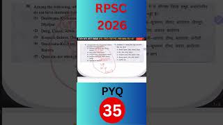 PYQ#35 RPSC PYQ 2026 #exampreparation #rajasthangk #exam #SI