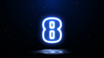 10 Seconds Neon Count Down  4K Video