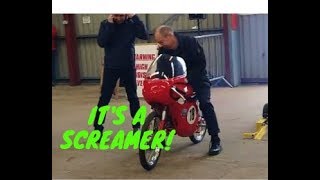 ITS A SCREAMER!......    1968 Ducati 50cc 2 stroke race bike