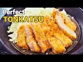 Make Perfect TONKATSU ( Japanese Pork Cutlet ) at Home : Anyone Can Make Juicy !