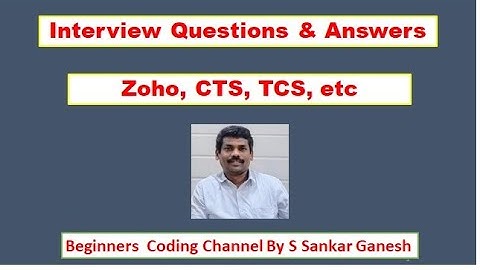 C | Placement Oriented Interview Question and Answer | Zoho Round 1 | TCS | CTS |  Tamil | 6