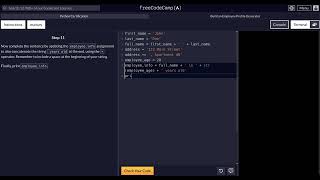 FreeCodeCamp - Python Project  - Step 11 of 18 - Employee Profile Generator