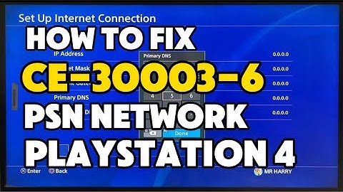 How To Fix PS4 CE-30003-6 There was problam with the network connection