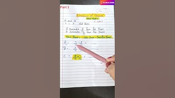 Calculation of new ratio - When old partner scarifies from his share Admission of Partner Part-1