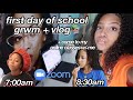 GRWM: First Day of School + come w/ me to my online classes *sophomore year* | love curlykay