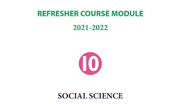 10th Social Science | Refresher Course Module | Answer Key | Unit 5 | English Medium