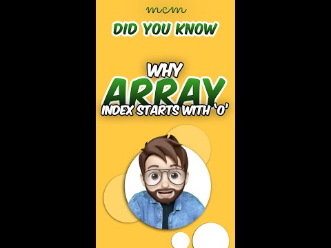 Did You Know 01 | Why Array Index Starts with 0?