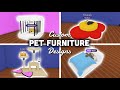 Custom PET FURNITURE Design Ideas & Building Hacks | Roblox Adopt Me