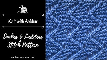 Snakes & Ladders Stitch Knitting Pattern - Easy lace knitting pattern tutorial for beginners