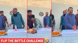Flip the Bottle & Eat WHAT?! (Insane Food Challenge)