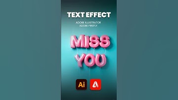 How to Create Stunning Text Effects Using Adobe Illustrator + Firefly Inflate |  #ai #shorts