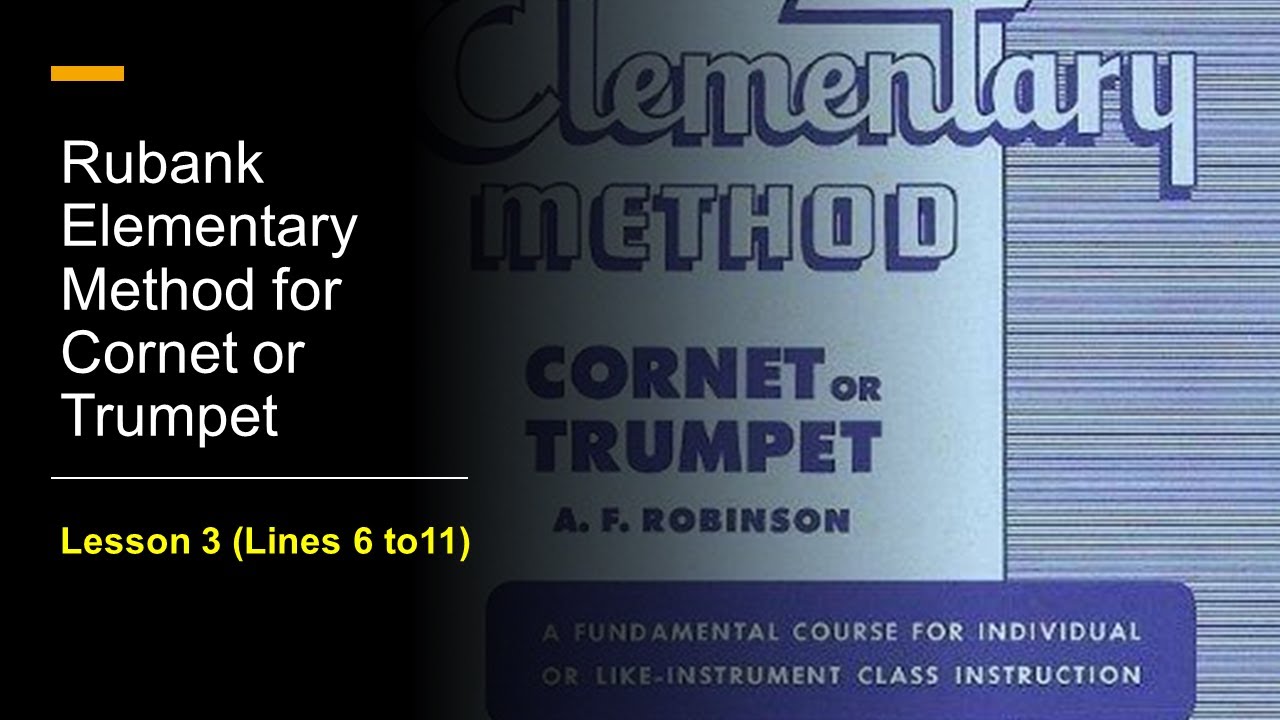 [TRUMPET FIRST NOTES] Rubank Elementary Method for Cornet or Trumpet ...
