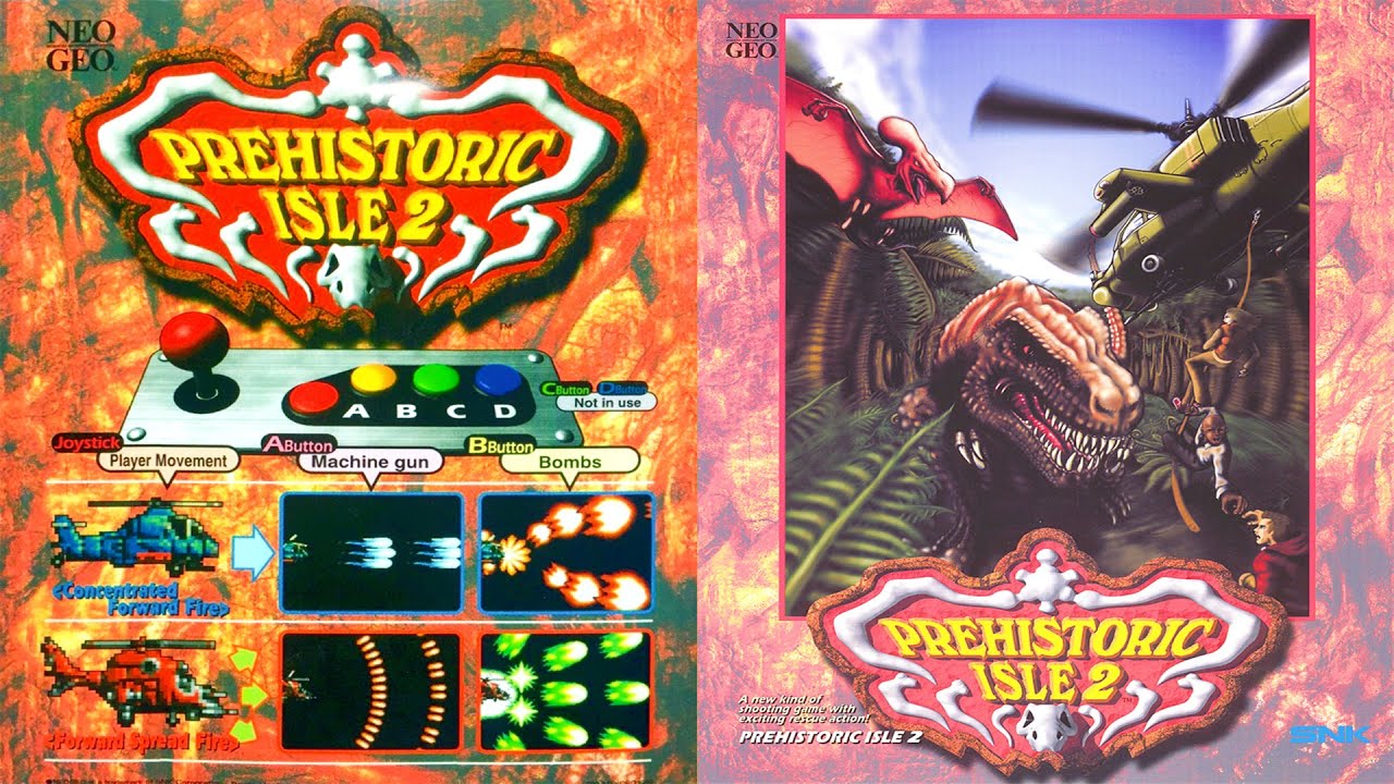 童年街机原始岛2，开飞机打恐龙，投币就能通关