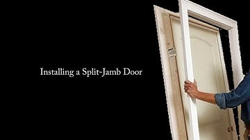 Split jamb door installation