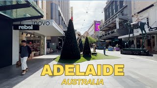 【4K】Australia | Adelaide City Walk  | Rundle Mall Walkthrough| Christmas Vibe