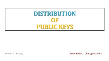 Public Key Distribution in Cryptography | Public Key Distribution | Key Distribution
