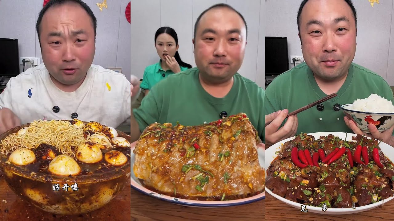 Mukbang #63 :Eat pig brain belly pork, Fried skewers 😋🤤.#belly #eatingsounds  #mukbang #food 