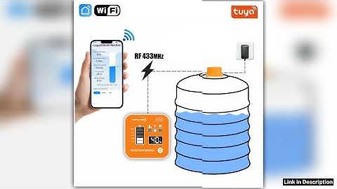 ME201R Smartlife APP Ultrasonic Level Sensor with LCD Display Temperature Indicator Time Display Fo