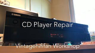 how to repair a broken cd player / cd changer: no disc error: clean lens / vintagehififan workshop