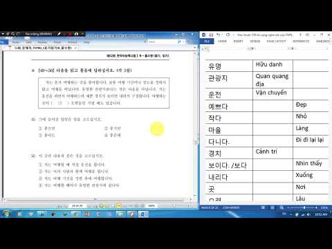 Video Topik 1 đề 52 읽기 Phần 2 700 từ vựng - youtube